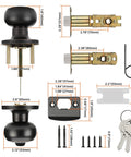 Oil Rubbed Bronze Exterior Door Knob With Lock And Key, Keyed Entry, One Pack With Keyed Alike, Great For Doors, Includes Keys