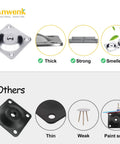 Comparison of Industrial Strength Furniture Leg Mounting Plates Two By Two Inch T Plate and inferior products