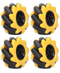 Omni Directional Wheel Set For DIY Dope Smart Robot Cars, 48mm Rubber Coated Wheels For Left And Right Drives, TT Motors Compatible