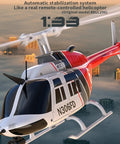 Rad Realistic One To Thirty Third Scale Bell 206 RC Helicopter With Two Point Four GHz Four Channel Ready To Fly in flight.