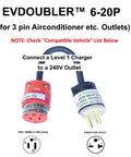 Straight Up Game Changer J1772 Level 2 EV Charger Adapter Dead Fast Home Outlet Upgrader for 240V charging connection.