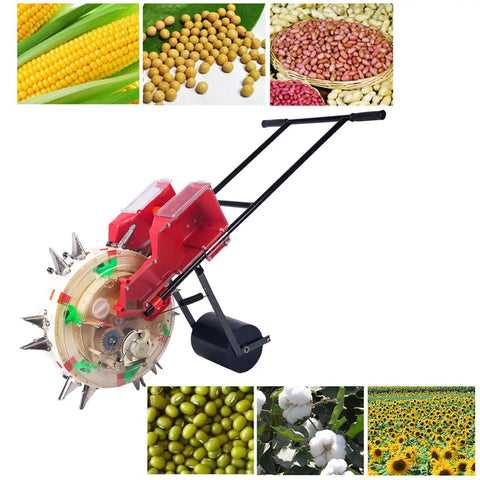 Do It All Garden Seeder With Clear Seed Box And Adjustable Spacing For Corn Peanuts Soybeans And Fertilizer Spreader Lightweight