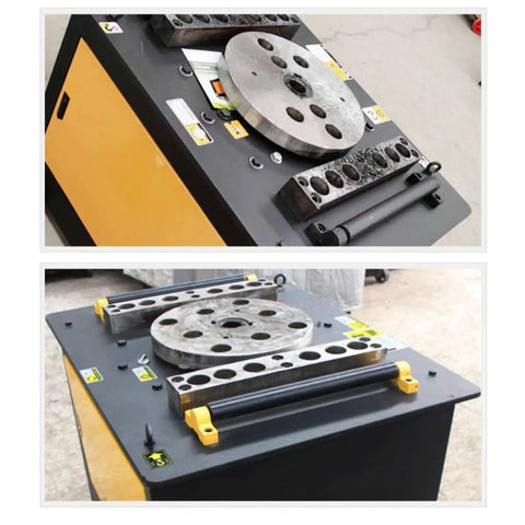 Heavy Duty Industrial Grade Portable Rebar Bender Tool Rugged Steel Rod Bending Machine top view showing bending plate features.