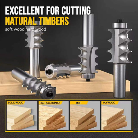 Sick Craftsmen Love Pro Grade 5 Piece Triple Beading Router Bit Set With Heavy Duty Half Inch Shank and Sharp Cutters for decorative moldings.