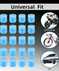Glow In The Dark Tire Valve Caps 20 Pack Fluorescent Valve Stem Caps Blue For Cars SUVs Bikes Motorcycles Trucks Universal Fit