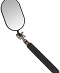 Extendable Oval Inspection Mirror With 2.0 X 3.1 Inch Viewing Surface, Long Reach From 10.4 To 37.0 Inches, Rugged Rubber Grip