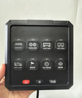 8 Gang Electronic Switch Panel For 12V Systems With LED Indicators And Remote Control, hand holding panel from front view