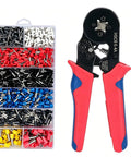 Premium Yoejuytr 1200 Pcs Cord End Terminals Kit With Ratchet Crimping Tool For Heavy Duty Electrical Wiring, Insulated Copper Ferrules Assortment In Durable Case, Perfect Gadget For Pros And DIY Whippers. kit with color-coded ferrules and crimp tool