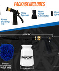 Foam Gun With Microfiber Wash Mitt Car Wash Kit For Garden Hose Works With Any Soap Foam Cannon Sprayer No Scratch Paint Safe Clean And Easy Bubble Party Shine package includes