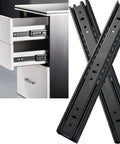 12 Inch Soft Close Drawer Slides With Full Extension, Ball Bearing Side Mount Glides, Heavy Duty 100 Lb Capacity Metal Rails
