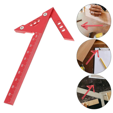 Dead On Aluminum Center Scriber Marking Gauge Wheel For Slick Woodworking Line Scribing And 45 Degree Angle Layouts In Professional Carpentry Workshops, red aluminum angle measuring tool.