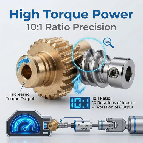 Brass Gears and Bronze Gear Set for Robot Wheels 10 to 1 Industrial Drive Kit Built to Last Get Your Bot Rolling diagram
