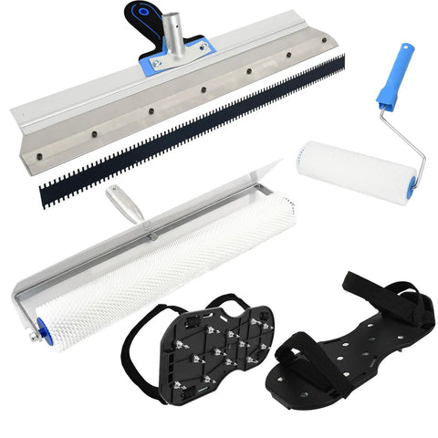 Self Leveling Cement Tool Kit With Spike Roller For Self Leveling Floors, Epoxy Floor Tools, Roller Brush, Spiked Shoes