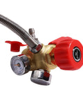 DIN Valve Scuba Adapter With Gauge M18x1.5 DIN Thread High Pressure 4500 Psi 300 Bar PCP Paintball Filling Station detail view