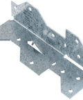 Heavy Duty Framing Angle Brace 1 7/16 X 2 1/2 Inches 18 Gauge Steel Zmax Galvanized Finish with multiple holes for fastening.