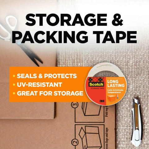 Clear Packing Tape That Sticks Through Extreme Temperatures, Built To Last, UV Resistant, Tough Adhesive packaging with box