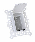 Low Profile In Box Electrical Box With Weatherproof Cover for new construction on stucco and textured surfaces or rigid siding