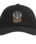 Adjustable Printed Baseball Hat For Glider Pilots And Sailplane Fans Black With Cool Aero Tow Vibe Skull Design