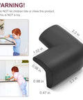 Worry Free Baby Proofing Corner Guards And 20.5 FT Furniture Bumper Strips With Squishy Foam Padding, black corner guard on counter.