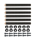 Six Pack 78mm Carbon Fiber Bumper Tube Link Rods For 1 To 10 Crawler LCG Chassis Upgrade Kit with screws and washers