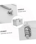 Silver Aluminum Tool Box With Double Layer And Large Inner Compartment Lightweight And Versatile Carrying Case detail