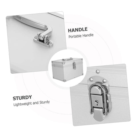 Silver Aluminum Tool Box With Double Layer And Large Inner Compartment Lightweight And Versatile Carrying Case detail