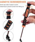 Ultimate M.2 NVMe SSD Screw Kit magnetic screwdriver with black and orange grip, designed for easy screw handling on PS5, Asus, MSI boards.