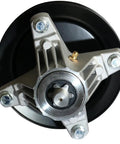 Top view of Spindle Assembly Replacement for Cub Cadet MTD Lawn Mower Decks 42 Inch and 30 Inch with pulley and zerk fitting