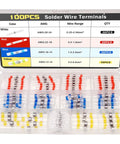Grab Awesome 100 Pcs Solder Seal Heat Shrink Butt Wire Connectors Kit With Premium Tin For Epic Conductivity And Solid Sealing That Keeps Your Wires Safe From Oxidation And Water Damage Every Time You Hit The Road Or Fix Stuff Around The House Today. 100-piece tin solder wire terminals kit, AWG 26-10, assorted colors