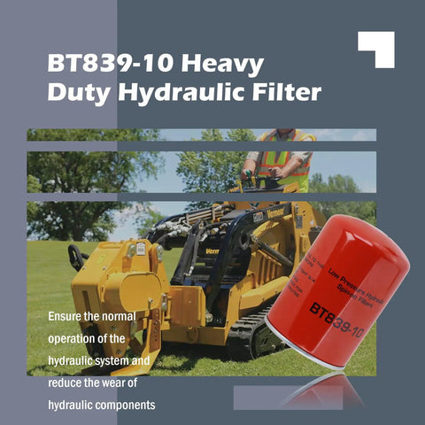 Heavy Duty Hydraulic Filter Set Of 2 Compatible With Bobcat Ford Toro Vermeer John Deere New Holland And More Replaces 1A9023 HF6057 8057000 6516722 107249 7700040