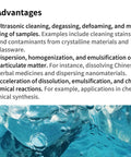 Pro Grade Ultrasonic Cleaner Heavy Hitter Sonic Wash Tank with water bubbles illustrating cleaning process and degassing.
