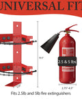 Durable Fire Extinguisher Mount Bracket For 2.5 And 5 Lb Extinguishers, Universal Fit, Heavy Duty And No Fuss Install For Home