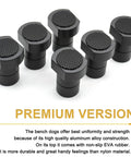 6 Pack Bench Dogs With Non Slip Pads For Three Quarter Inch Workbench Holes Aluminum Alloy MFT Stops with black tops