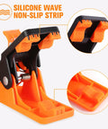 Close-up of 3 Pack Magnetic Cigar Holder For Golf Cart With Non Slip Silicone Clip And Magnetic Tape, highlighting anti-slip strips.