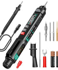 Pen Type Digital Multimeter 6000 Counts AC DC Voltage Tester Pro Grade Non Contact Voltage Meter With Resistance Continuity Capacitance Diode Live Wire Sensor Handy Portable Tool with probes and accessories displayed.