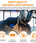 Welder using Front Cover Replacement Lenses Pro Grade For T94 T94i And T94-ARC Welding Helmets Fits Model 260482 260483 Shields