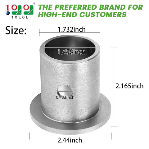 EZGO Steering Gear Box Flanged Bushing Replacement For TXT Medalist 4 Cycle 1994 2001 Fits Old Style Gearbox OEM 70185G01 N5533, metal bushing with 2.165-inch height