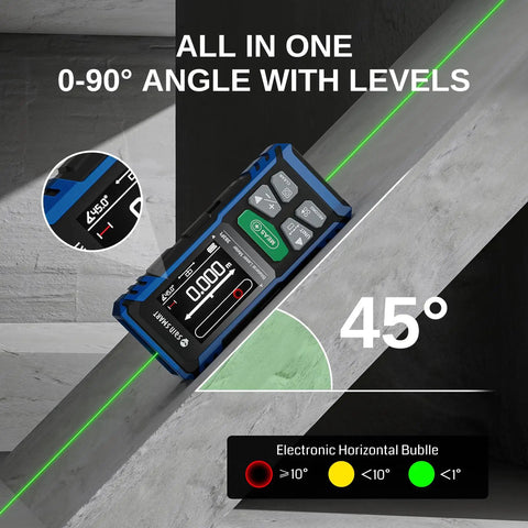 Top Notch Dual Laser Measuring Tool With Savage Green Bilateral Tech For Smooth Indoor Outdoor Project Reads Hella Accurate 393 Foot Range And Rock Solid Plus Two Millimeter Precision