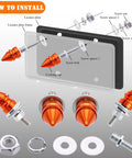 Dope Spike License Plate Screws Kit Four Pack With Decorative Anti Theft Bolts For Cars Motorcycles And Trucks