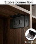 8 Pack Quick Fitting Furniture Joint Brackets L Shape Right Angle Heavy Duty Metal Fasteners For Wood Cabinets Shelves Bookcases Wardrobes Hidden Shelf Support White, black cabinet corner bracket installed