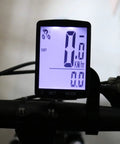 Wireless Bike Computer With 20 Functions All Weather Waterproof Speedometer And Odometer 3 Inch Big LCD Screen mounted on handlebar