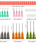 Pro Grade Glue Applicator Syringe Set With Blunt Tip Needles And Caps For Liquid Glue Ink Perfume Lip Gloss Making Includes various needle sizes and caps