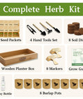 Indoor Herb Garden Starter Kit All In One Garden Set With 8 Biodegradable Pots Soil Discs And 8 Non GMO Seeds Basil Mint Oregano Dill