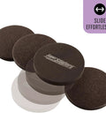 Round 2.5 Inch Reusable Small Furniture Sliders For Hardwood Floors Move Light Items Easily And Protect Floors With Durable Rubber Brown 8 Pack