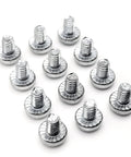 Rock Solid Self Tapping Screws Compatible With Ikea Part 117327 To Keep Bed Frame Cross Braces Locked In Premium Zinc Hardware With Serrated Self Locking Heads For No Fuss Fixes - Pack of 12 screws.