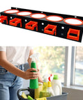Extra Sturdy Carbon Steel Wall Storage Rack for Spray Bottles and Workshop Tools Built Like a Beast with Hella Room for Clutter and Easy Installation Anywhere in Your Space with spray bottles.