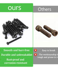 Comparison of 100-Piece M3 X 45mm Hex Socket Head Cap Screws Bolts In Carbon Steel With Black Oxide Finish to rusty alternatives