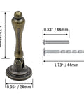 Antique Bronze Tear Drop Cabinet Pulls Set of 6 With Screws for Drawers Dressers and Wardrobes Vintage Decorative Hardware dimensions