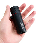 Grab And Go Monocular Telescope With Focusing Optics Waterproof Non Slip Grip Ideal For Adults Compact Lightweight Black For Outdoor Adventures, Bird Watching, Travel, And Wildlife Viewing in hand