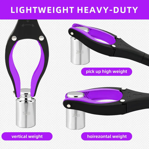 Two Pack 32 Inch Foldable Reacher Grabber Tool With 360 Degree Rotating Jaw And Magnetic Tip For Easy Pickup Lightweight Grabbers For Seniors And Elderly Purple